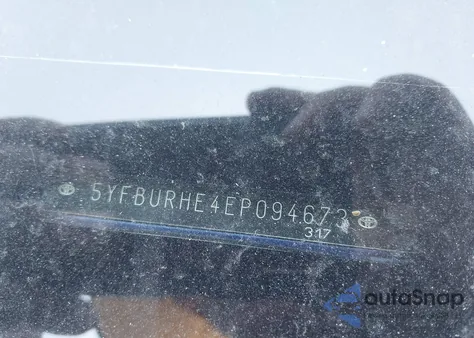 2014 Toyota Corolla S Plus from USA, damaged, VIN 5YFBURHE4EP094673